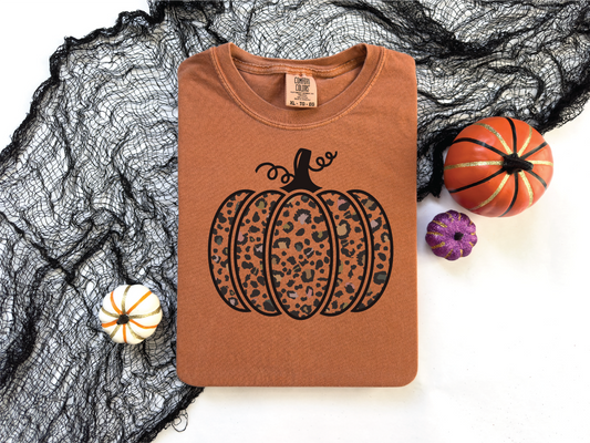 Leopard Pumpkin- Comfort Color Unisex Graphic T-Shirt
