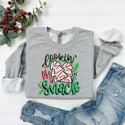 Lookin Like a Snack Athletic Grey Sweatshirt