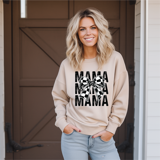 Mama Checkered Bow