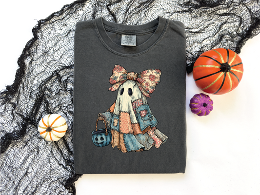 Patch Ghost - Pepper Comfort Color Unisex Graphic Tee