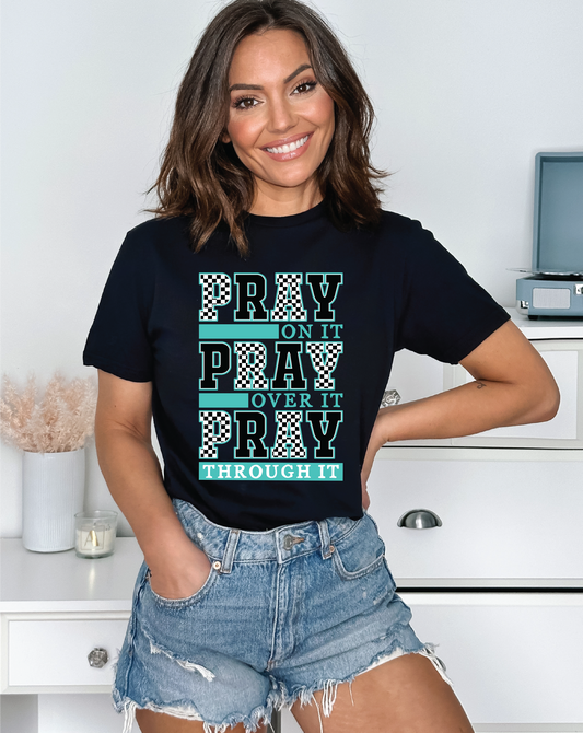 Pray On It-Black Comfort Color Unisex Graphic Tee
