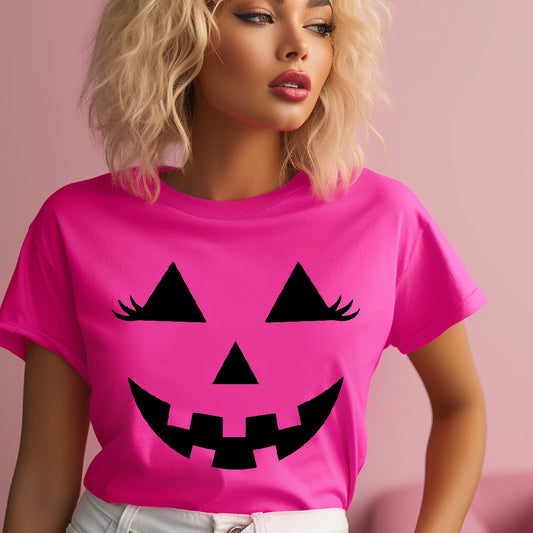 Pink Pumpkin Face