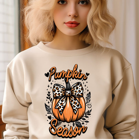 Leopard Bow Pumpkin Season