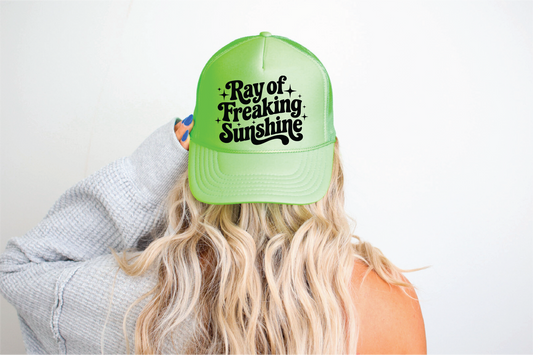 Ray of Freaking Sunshine - Neon Green Unisex Foam Trucker Hat