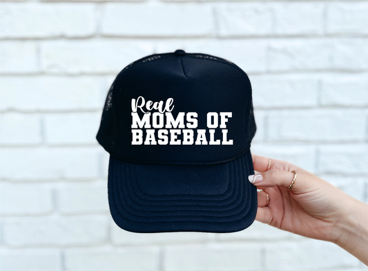 Real Moms of Baseball Black Trucker Hat