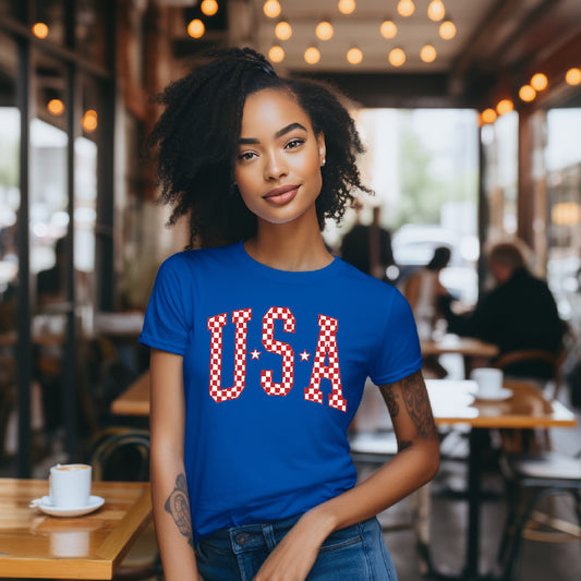 Red Checkered USA