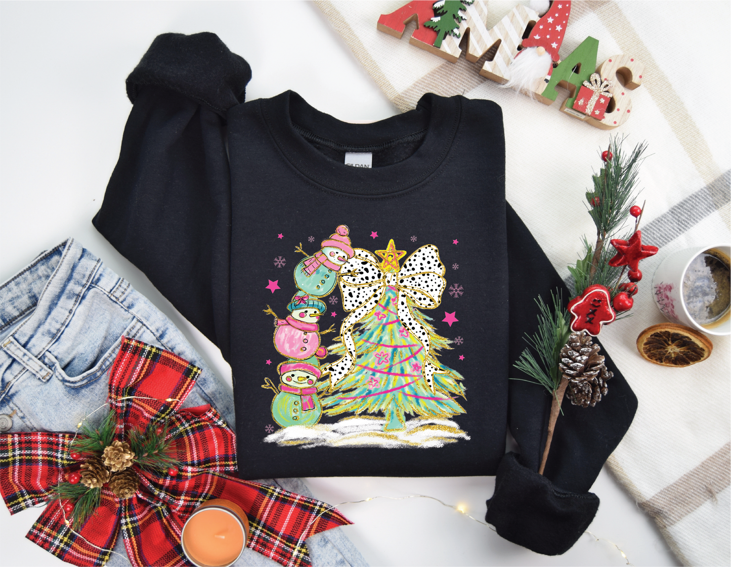 Snowman Colorful Tree