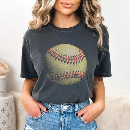 Softball Ball- Unisex Pepper Comfort Color Tee
