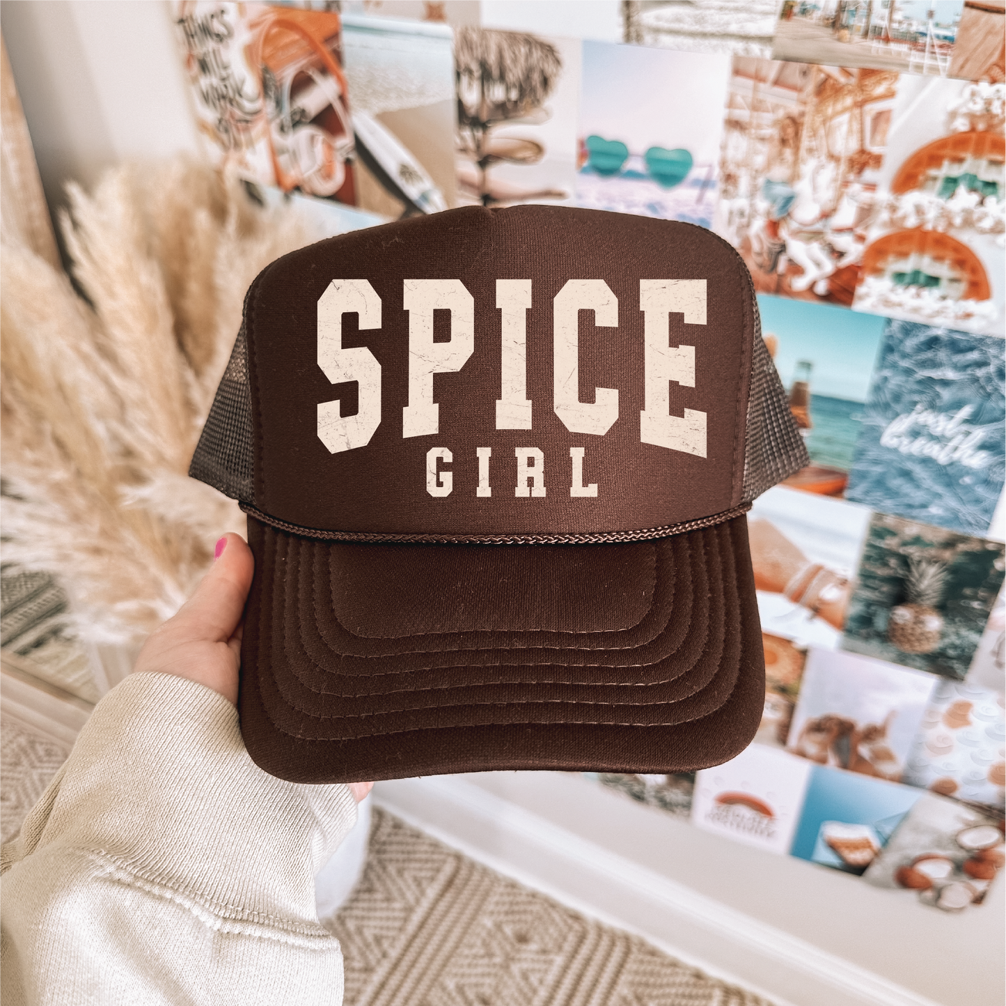 Spice Girl - Brown Unisex Foam Trucker Hat