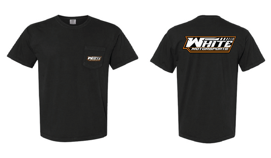 White Motorsports Front and Back Pocket Tee